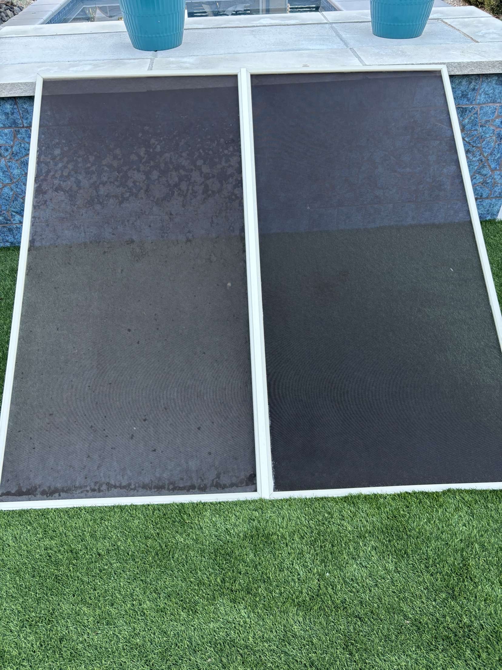 Screen cleaning before vs after